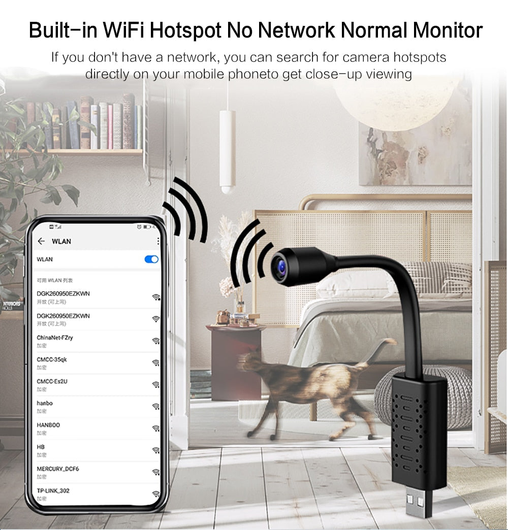 Mini Camera 4K Wifi Portable P2P IP/AP Remote Control Micro Surveillance Camera HD 1080P Support Motion Detection Hidden card T