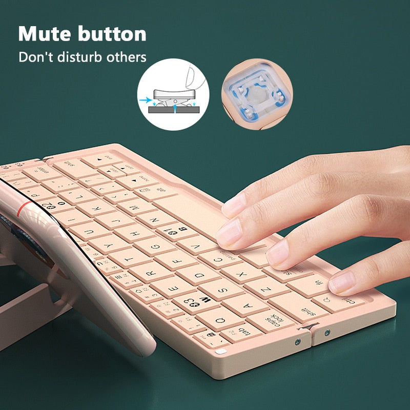 Mini Folding Keyboard Wireless Bluetooth iPhone and Android