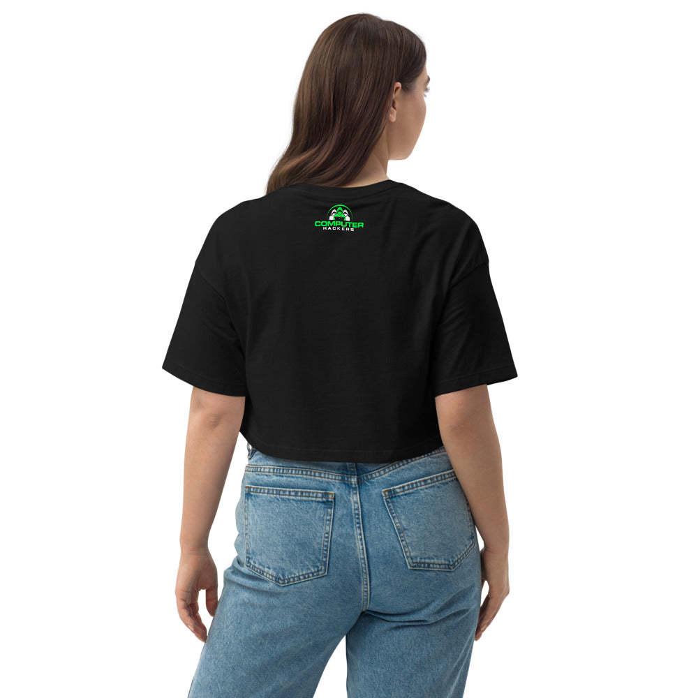 Computer Hackers - Loose drop shoulder crop top