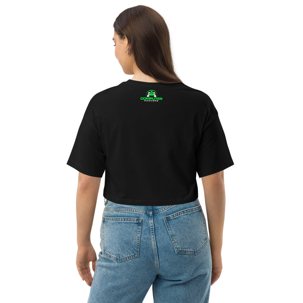 Computer Hackers - Loose drop shoulder crop top