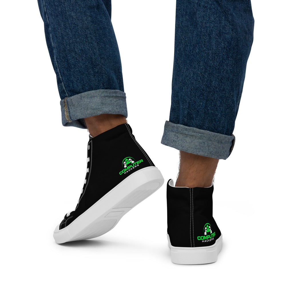 Computer Hackers - Men’s high top canvas shoes