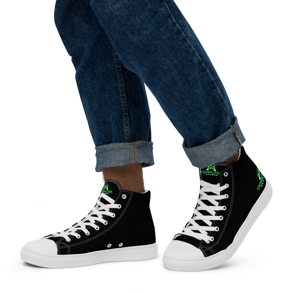 Computer Hackers - Men’s high top canvas shoes