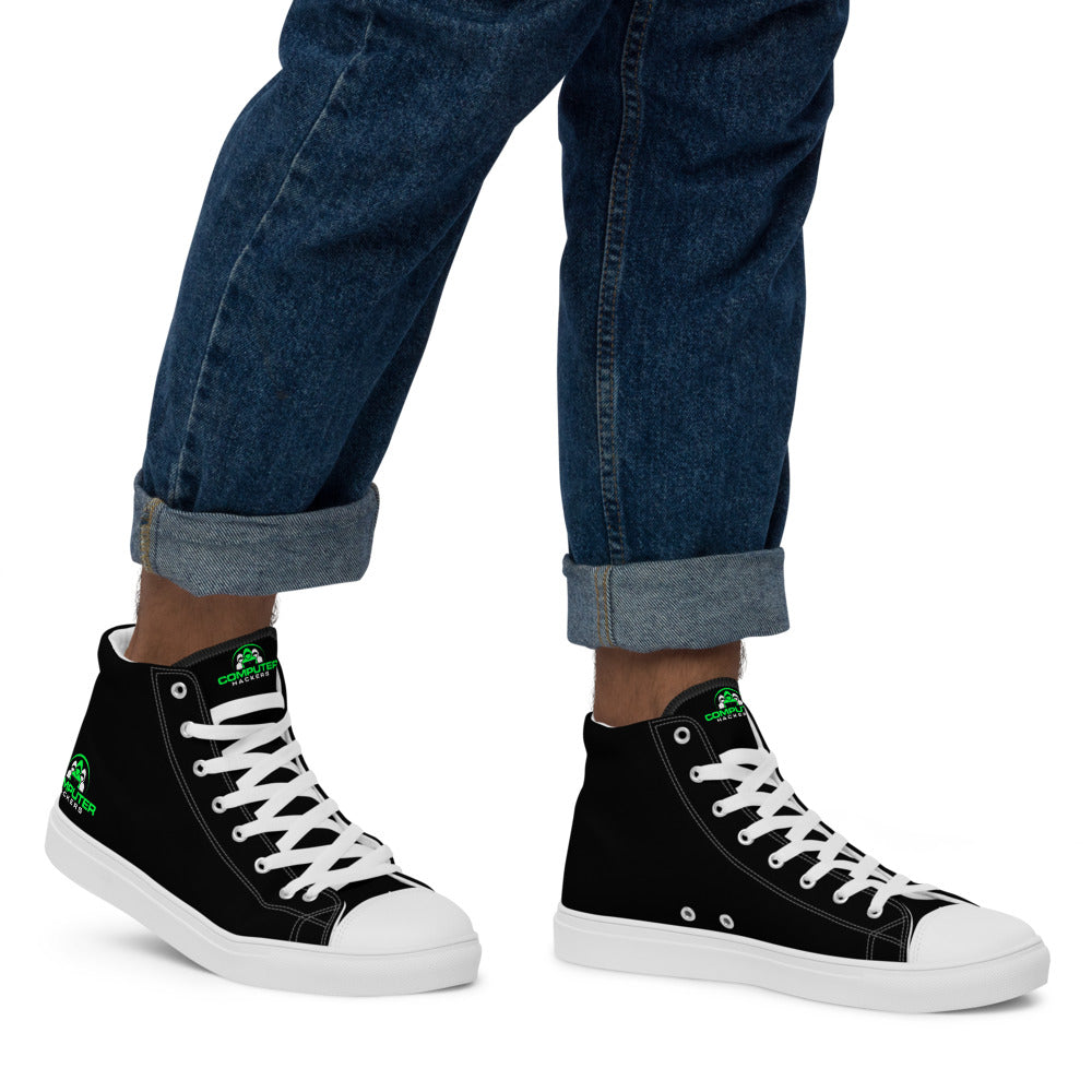 Computer Hackers - Men’s high top canvas shoes