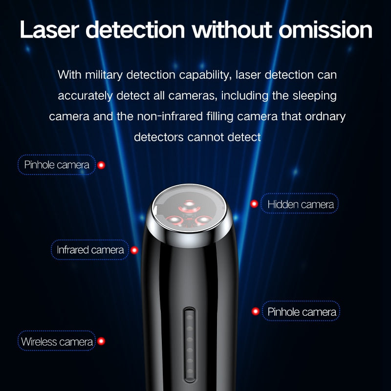 GPS Signal Finder Wireless Camera Mini Bug Detector Anti SPY Gadget Wiretap Hidden Infrared Pinhole Cam/GSM/GPS Locator Blocker