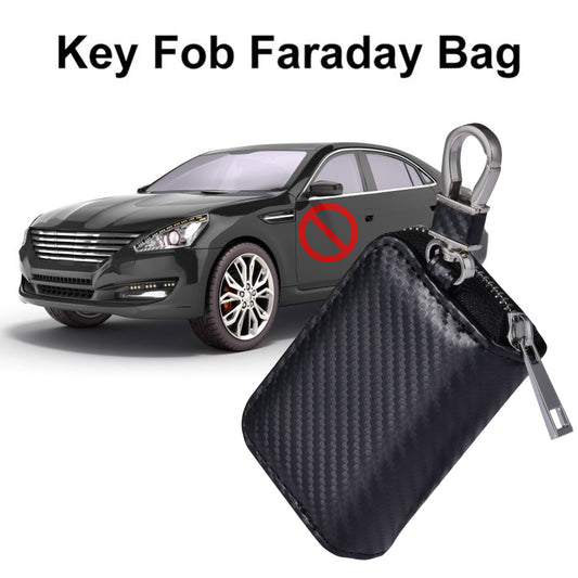 1Pc Premium Faraday Box Protect Your Key Fob RFID Signal Blocking Bag PU Leather Anti-Theft Pouch Anti-Hacking Case Blocker